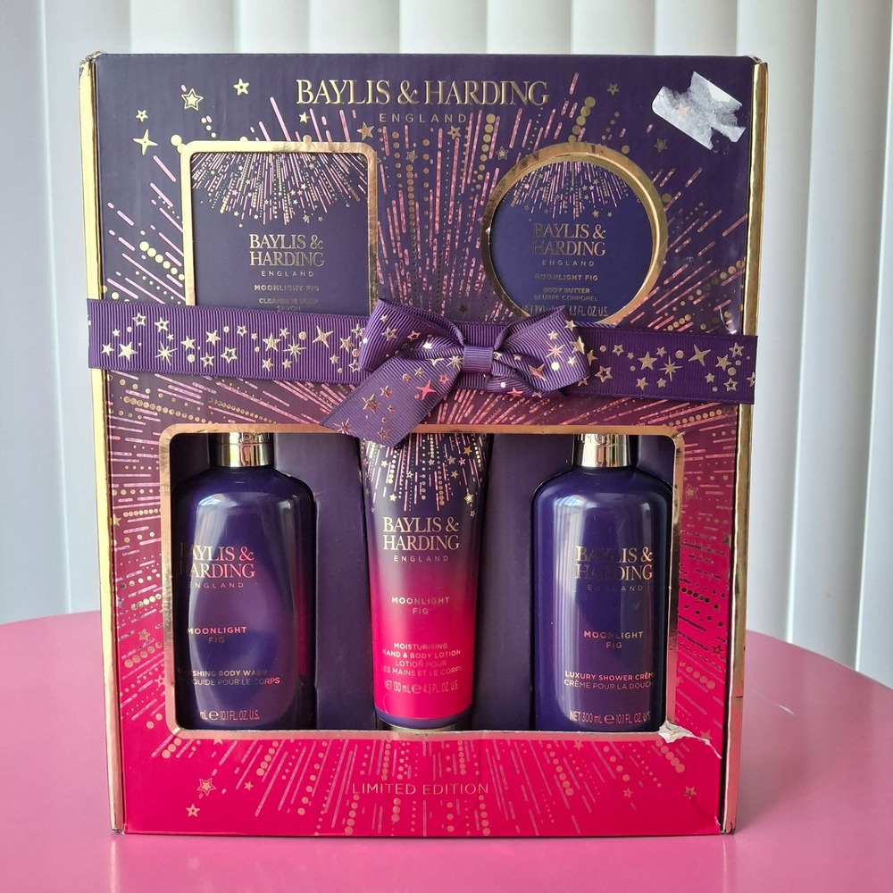 Baylis‎ & Harding Moonlight Fig 5-Piece Bath & Body Gift Set Lotion Butter Soap